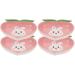 MAGICLULU 4 Pcs Ceramic Sauce Dish Easter Appetizer Plates Snack Pinch Prep Bowls Rabbit Food Pasta Containers Easter Dinner Plate Mini Food Containers Dip Bowls Girl Heart Dishes Ceramics 13X11.5X2CMx2pcs As Shownx2pcs