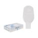 Convatec 401513 SUR-FIT Natura Two-Piece Drainable 12" Pouch with 1-Sided Comfort Panel and Tail Clip, Transparent, 57mm (2 1/4") Flange, 10/BX