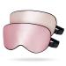 Olesilk 2er Set Adjustable silk sleep mask 100% mulberry lide eye mask for sleeping for women and men unisex set for at home or when traveling pink + peach pink 1 piece (2 pack) pink + peach pink