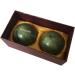 Jade Massage Balls for Stress Relief | Hand Massage Baoding Balls - 2pcs for Health & Relaxation - Buy Online on GoSupps.com