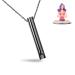 anxiety relief breathing necklace anapana breathing necklace stop smoking calms for anxiety Durable Stainless steel necklace Meditation Breathing Practice for relaxation gifts for women (BLACK)