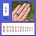 4th of July Short Square French Tip Press on Nails - Patriotic Independence Day Design - 24Pcs - Buy Online on GoSupps.com