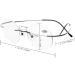 Eyekepper Titanium Rimless Round Reading Glasses +2.50 | Stylish Circle Readers in Silver - International Shipping Available - Buy Online on GoSupps.com