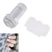 Fashionable Nail Art Stamper Set - Transparent Silicone DIY Transfer & Scraper Tool for Stunning Manicures | International Shipping Available - Buy Online on GoSupps.com
