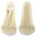 Skyllc 80 cm long smooth hair light golden wig anime cosplay wigs costume ladies hair wigs light golden 80cm long straight wig