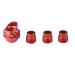 37/45 Degree Aluminum Hooded Peep Sight Compound Bow Housing Aperture Kit with 3 Size Inner Core Red 37 Degree