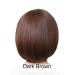 Remehi 35.6 cm (14 Inch) Dark Brown Real Hair Top Piece - Long Straight Hair Parts & Fringes for Women - Buy Online on GoSupps.com