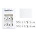 Graduation Prom Nail Set | 24 Long Coffin Fake Nails | Acrylic Glossy Finish | Full Cover False Nails for Women and Girls - White and Black - Buy Online on GoSupps.com