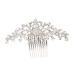 DOITOOL Vintage Silver Hair Side Combs Rhinestone Comb Crystal Headpiece Hair Accessory for Women Silver Headpiece Bridal Accessories Headwear Tiara Women's Entrained Rhinestones