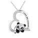 CALLARON 1pc Heart Panda Necklace Necklaces Unique Necklace Neck Chain Pendant Woman Alloy Decorate