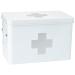 Zeller First Aid box 32x19 5x20cm in white  Metal  32 x 19.5 x 20 cm White 32 x 19.5 x 20 cm