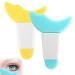 2 Pieces Eyeliner Stencils Mascara Eyelash Shield Applicator Guard Tool Silicone Eyeliner Aid Wing Tips Reusable Eyeshadow Applicators Plate Shadow Guide Template for Women's Eye Makeup (2 Colors)