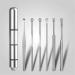 BBSJ 6 Pcs/Set Stainless Steel Spiral Ear Pick Spoon Ear Wax Removal Cleaner Multifunction Portable Ear Pick Ear Care Beauty Tools (Color : Black)