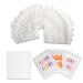 Zezzio 50 Pieces Empty Press on Nail Packaging Bag Including 50PCS White Bags and 50PCS White Cardboard for Press on Nail Shop Owner (5 x 4 inch) (White)