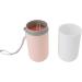 Travel Toothbrush Cup Case Minimalist Plastic Holder for Business Trips | White & Pink - Buy Online on GoSupps.com