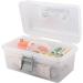 BangQiao Clear Gray White Plastic Storage Container Box with Handle and Latch Lock - Multipurpose Organizer - Buy Online on GoSupps.com