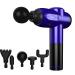Professional fascia gun 12 mm physical amplitude eliminates tiredness and pain relief 9 vibration modes 5 massage heads low noise mute blue made of blue