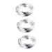 CALLARON 2pcs Wedding Ring Miss Commemorate mediumx3pcs Silverx3pcs