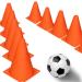 Novelty Place 7 inch Plastic Training Cones, 12Pcs Durable Traffic Cone Play Field Marker Cone for Safety, Agility Training, Soccer, Football, Sports Games & Other Activities Orange