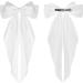 White Hair Bow Hair Bow French Soft Ribbonsatin Satin Hair Bow Simple Large Hair Bow with Long Silky Satin Tail Large Bows 90's Accessories for Party Women Girls - Buy Online on GoSupps.com