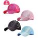 4 Pieces Kids Girls Glitter Mesh Baseball Ball Cap Trucker Dad Sun Visor Hats Messy Buns Ponycaps