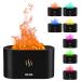 Dasiautoem flame diffuse humidifier flames aroma diffuser 7-flame color 180ml of noiseless diffuser for essential oils for home office yoga with auto-off protection 8 hours (black)