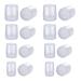 Jagowa 8 Pairs High Heel Protectors Anti-Slip Rubber Heel Covers Repair Replacement Caps for Outdoor XS S M L (Transparent)