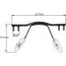 Mayabi Metal Replacement Nose Bridge - 10 Pcs Stainless Steel Glasses Pad Holder - Gold & Bruin Borderless Frame - Buy Online on GoSupps.com