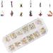 Beifenl Nail Art Set Irregular Crystal Diamond Round Rhinestones Flat Bottom Curved Black Tweezer Nipper Wax Dotting Pen Tools - Buy Online on GoSupps.com