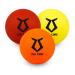 Zen Core Zen Core Massageball Original - Fascia Ball inside Hohl 3 Series Pack made of rubber yellow orange red gives a little after printing size 6.5 x 6.5 cm for trigger point and fascia massage