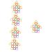 Ibasenice 175 pth geometric chain buckle baby rings toy toys left play set for small children chain members made of plastic toddler chains ring the crib sport different colors x 5 pieces 5.5x5.5cmx5pcs