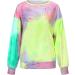 Nihewoo Teen Girls Tie-Dye Crewneck Sweater in Small Green - Long Sleeve Pullover Top for Stylish Comfort - Buy Online on GoSupps.com