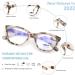 Cat Eye Reading Glasses for Women - 2 Pairs with Blue Light Blocking | Fashionable Milky Black & Brown Tortoise +1.25 X - Buy Online on GoSupps.com