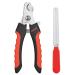 HAWATOUR Dog Nail Clippers, Professional Pet Nail Clipper & Trimmers with Safety Guard to Avoid Over Cutting, Grooming Razor with Nail File for Medium and Large Dog and Cat Red