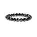 FORUBUS Black Hematite Bracelet, Beaded Stretchy Magnetic Therapy Bracelet, Stress Anxiety Relief Magnet Stones Beaded Bracelet Jewelry for Women Men C 8mmbeads