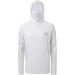 BASSDASH UPF 50+ Men's Long Sleeve Fishing Shirt with UV Neck Gaiter Hoodie - White (Size Large) - Buy Online on GoSupps.com