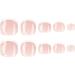 Press On Toenails False Toenails With White Line French Artificial Toenails Full Cover Toe Nails For DIY Nails-Salon False Toenails With White Line Full Cover Toe Nails Press On Toenails For Salon - Buy Online on GoSupps.com