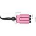 3 Barrel Curling Iron Wand Adjustable Hair Crimpers Hair Styling Tool Hair Curler Waver Crimper for Home and Salon 110V 240V (Pink 28mm) US Plug Pink 28mm - Buy Online on GoSupps.com