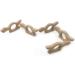 Wendysun 2pcs Crocodile Shape Wood Teether Set for Baby Teething - Natural Beech DIY Pendant Toy - Buy Online on GoSupps.com