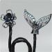 2Pcs Whale Tail Rhinestone Flower Hair Clip Rhinestone Flower Hair Clip Lazy Hair Curler Deft Bun Maker New French Whale Tail Twist Bun Hairstyle Shaper (Feather+Fishtail) - Buy Online on GoSupps.com