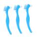 Gatuida children's suit 6 pieces of artificial teeth false teeth brush teeth cleaning brush retainer toothbrush for false teeth prosthesis cleaning tools children's toothbrush 1 piece (1 Pack) bluex2stk