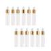 Healifty 50pcs Glass Bottles with Glass Eye Dropper Dispenser for Essential Oils Perfumes Lab Chemicals Cosmetics Bottles Golden 5ml
