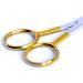 Rounded Tip Nose Hair Scissors for Facial, Ear, and Eyebrow Trimming - Gold - Buy Online on GoSupps.com