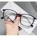 Zhuyiqz tiredness alleviate designer computer reader anti-blue light reading glasses oversized flat light light goggles (color: sand black size: +350) +350 sand black
