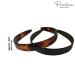 Parcelona French Wide 3/4 Shell Brown and Black Celluloid Headbands for Women - Set of 2 - Buy Online on GoSupps.com