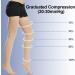 Buy Medical Compression Stockings for Men & Women | 20-30 mmHG Support for Varicose Veins & Edema | Fested Silicone Band | Beige 4X Large - Buy Online on GoSupps.com