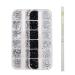 Artlalic 1.5mm + 2.0mm nail rhinestones with dotting pen flat bottom clear black white glitter container case diy nail art decorations