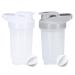 YayoNung protein Shaker bottle 300 ml leak-proof BPA free protein shaker for supplement shakes with sieve & scale fitness mixer for creamy whey protein powder shakes (gray+white (2PCs) 300ml 04-grau+white