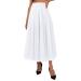 Women short winter winter skirt a line casual rock chiffon swing bell rock mini petticoat extension shirt long printed rock mini beach rock mini skirt basic white l