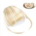 Bangs Hair Clip Synthetic Clip in Hair Bangs Extension French Bang Hairpiece Clip in Thick Natural Full Front Neat Bangs with Temple for Women Girls Bangs Clip in Hair (Color : 0016 Size : 15cm) 15cm 0016
